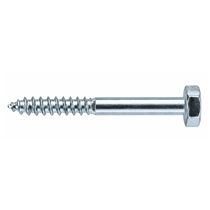HEAD HEX WOOD SCREWS 10X70MM 100PCS ZPL DIN 571- UNI 704