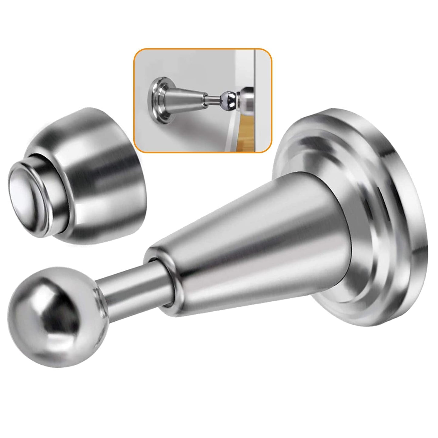 MAGNETIC FOOT DOOR STOPPER NICKEL MAT 5033