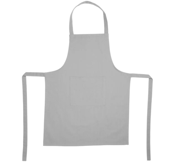 GREY COTTON APRON 60X80