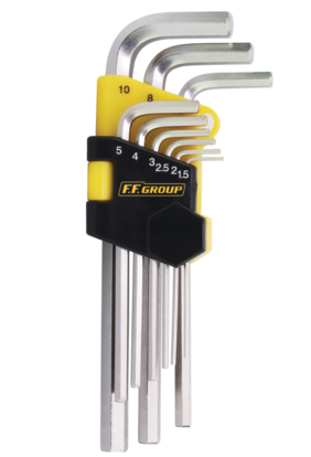 EXTRA LONG HEX KEY 9-23CM SET 9PCS FF GROUP