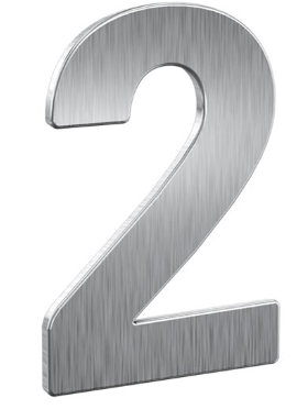 NUMBER ST/ST NICKEL 4" NO. 2