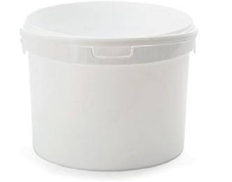 BUCKET 10L ALDL ROUND WHITE WITH PLASTIC HANDLE
