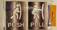 SIGN "PUSH/PULL" 14X20