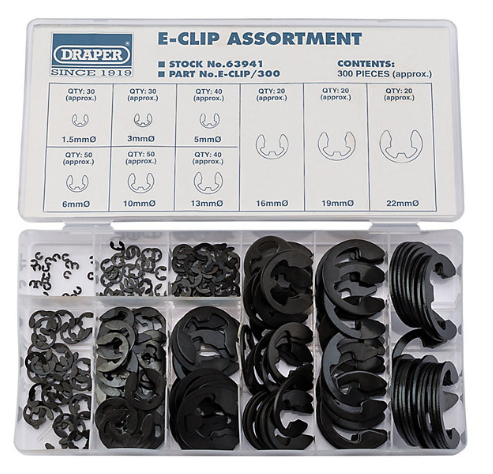 E-CLIP ASSORTMENT 300PCS