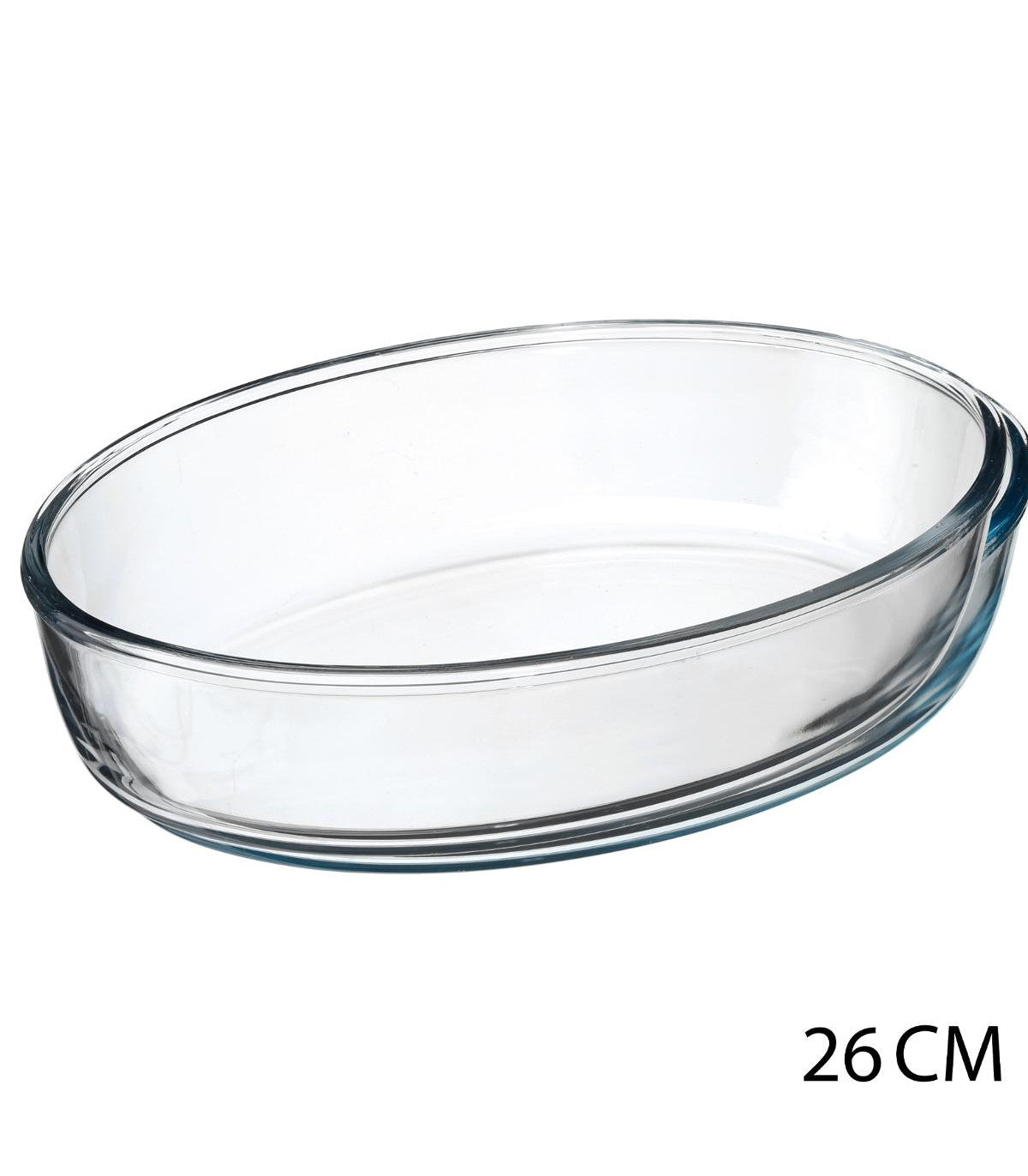 GLASS OVAL DISH 26X18