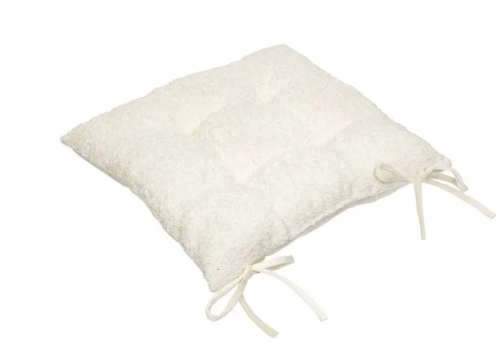 SOANA BOUCLETTE CHAIR COVER IVORY WHITE 38CX38CM