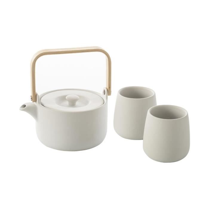 TEAPOT 50CL + 2 MUG WHITE 20CL