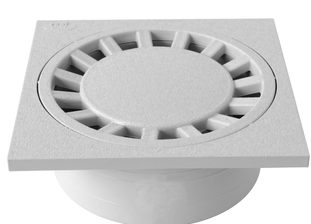 FLOOR DRAINAGE ABS GREY 150X150MM DIAM. 40-50-63-125M