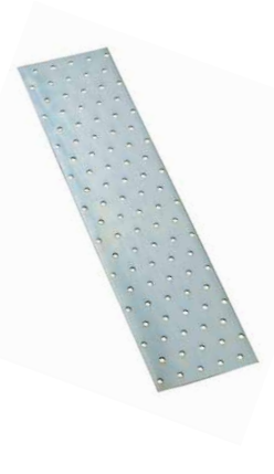 DRILLED STRAIGHT PLATE 60X200X2MM NICKEL