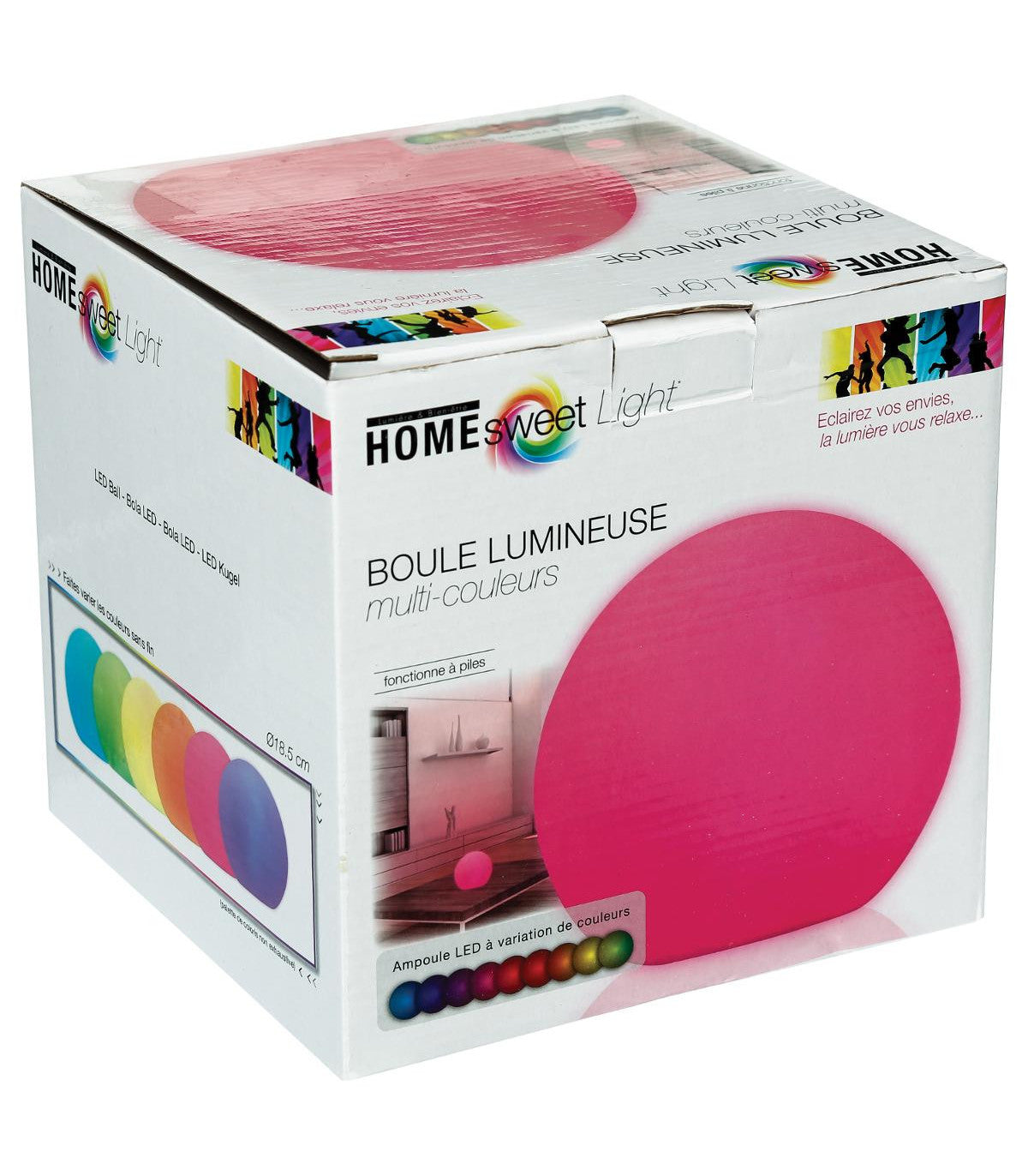 ΛΕΥΚΗ ΠΛΑΣΤΙΚΗ ΜΠΑΛΑ LED RGB Ø18,5 ΕΚ.