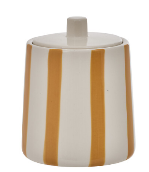 STRIO COTTON JAR TALL 12.8CM CERAMIC WHEAT