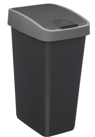 DUSTBIN 2OPENING PLAST 25L