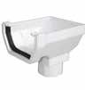 DOWNPIPE ELBOW INTENRAL PLASTIC WHITE*