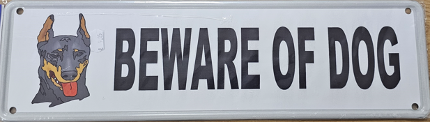 SIGN BEWARE OF DOG 40X11