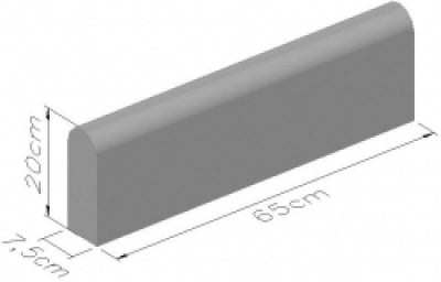 PAVING EDGING 200X650X75 RED