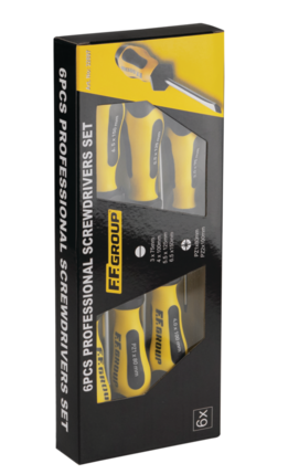 SCREWDRIVER SLOTTED&PZ SET 6PCS FF GROUP