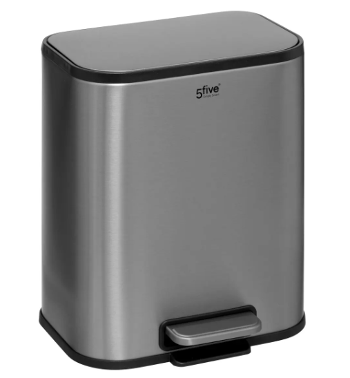 DUSTBIN MET 5L INOX MAT