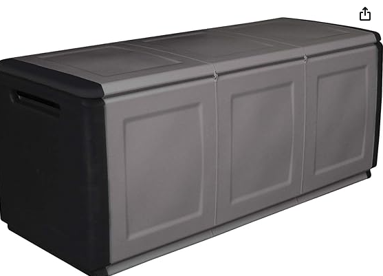 PLASTIC TRUNK 138X53X57 GREY/BLACK