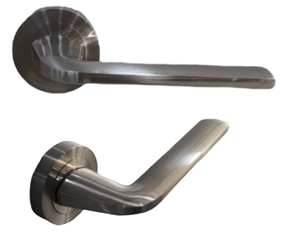 ECO LINE DOOR HANDLES 01 A68 SATIN NICKEL (ROUND BASE)