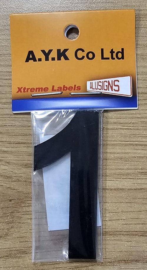 SIGN PVC HOUSE NUMBER "1" 6CM