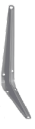 BRACKET SHELF NERVED 300X350MM GREY