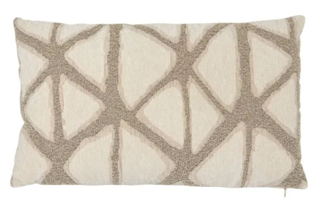 DUNE 30X50CM BEIGE JACQUARD CUSHION
