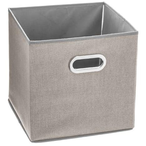 STORAGE BOX BEIGE LINEN 31X31