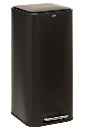 DUSTBIN SQUA 30L BLACK DELTA