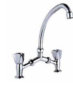 IRIS BASIN MIXER BRASS BRIDGE TYPE
