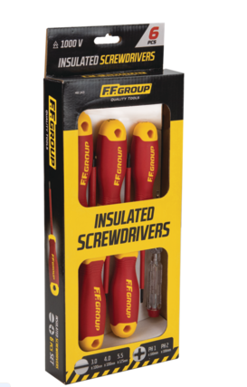 INSULATED SCREWDRIVER SLOTTED&PH SET 6PCS FF GROUP
