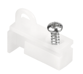 CURTAIN RAIL PLASTIC END STOP SCREWED 1PCS