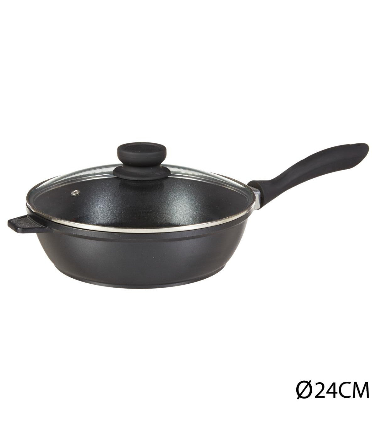 FRYPAN+LID+HANDLE 24CM