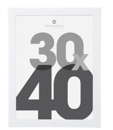 WHITE PHOTO FRAME 30X40 LISE DIS