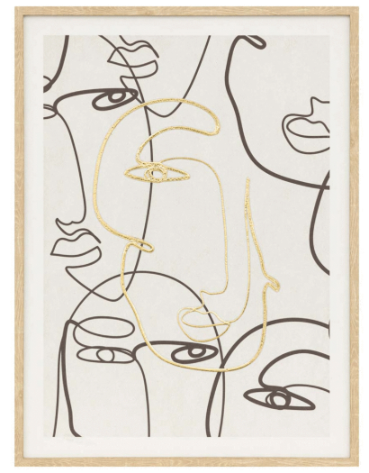 PRINT FRAME FOIL CORALIE 45X60