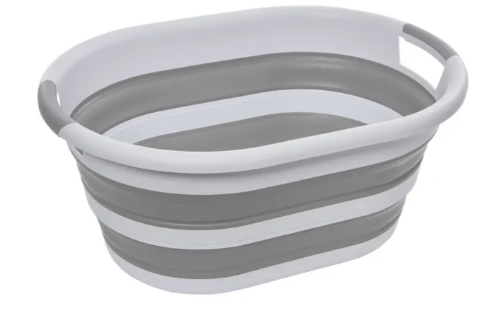COLLAPSIBLE BASKET 21L WHITE