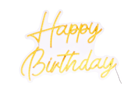 HAPPY BIRTHDAY WALL LED NEON L42