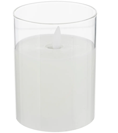 SENA LED GLASS CANDLE 7.5X10