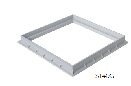 MANHOLE BASE PVC GREY  400X400MM