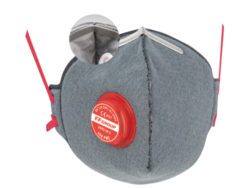MASK FFP2 CUP SHAPED WITH CARBON V-425 15PCS