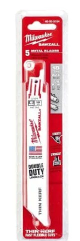MILWAUKEE SABRE BLADE 150MM 5PCS