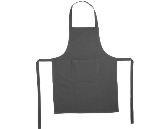 DARK GREY COTTON APRON 60X8