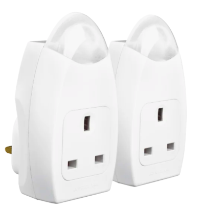 MASTERPLUG PLUG THROUGH NIGHT LIGHT TWIN PACK