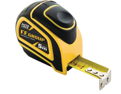 AUTO LOCK MEASURING TAPE WITH METRIC&IMPERIAL SYSTEM 5M 16FTX25MM FF GROUP