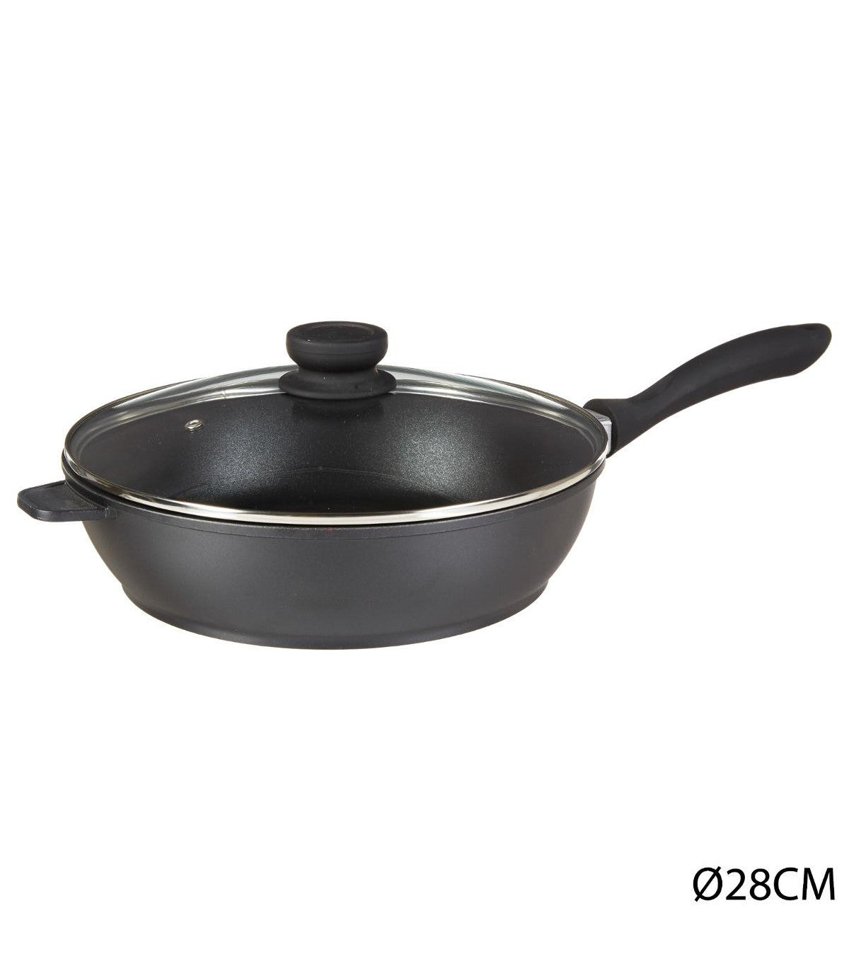 FRYPAN+LID+HANDLE 28CM