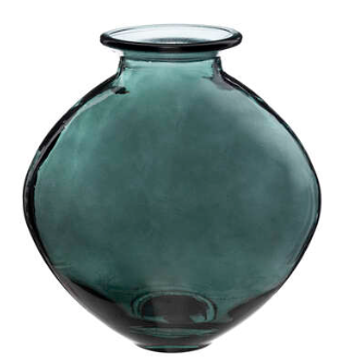 RECY GLS VASE GREEN CANDY H26