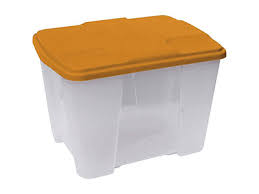 MULTIUSE BOX PLASTIC L390X290XH272MM W/TRANSPARENT BOTTOM+ORANGE COVER
