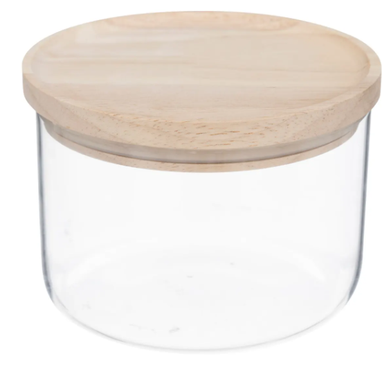 JAR L GLASS+WOOD 0,65L HERMET