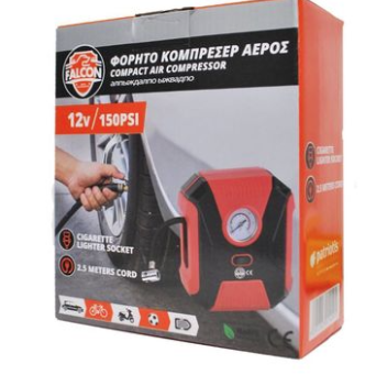 FALCON AIR COMPRESSOR COMPACT RED 12V/150PSI