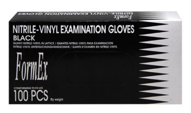 NITRILE-VINYL GLOVES BLACK SMALL
