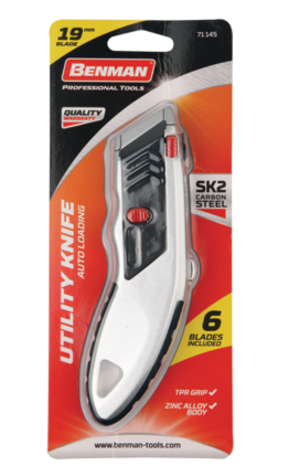 AUTO LOADING UTILITY KNIFE 5+1 BLADES BENMAN